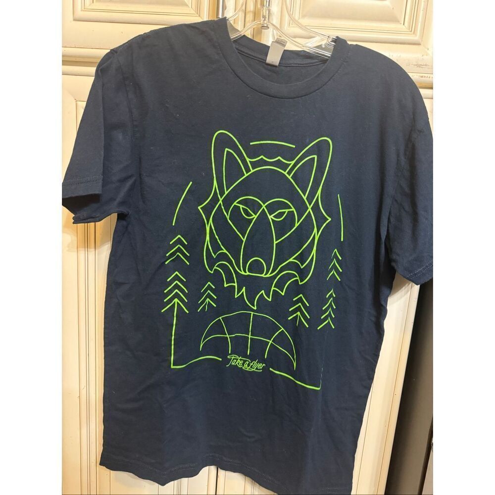 Next Level Apparel Men's Take A Flyer Headfler Brewing T-shirt Navy Medium